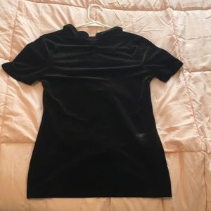 Black velvet tee